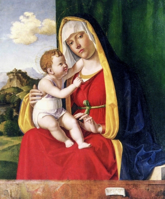 Madonna con Bambino di Cima da Conegliano del 1504, in origine nella Chiesa di Santa Maria delle Consolazioni a Este (1504).